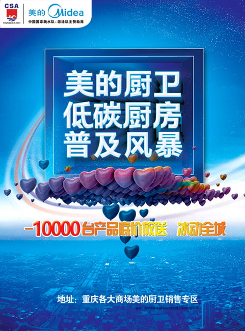 美的廚衛(wèi)廚房廣告設(shè)計(jì)模板 智享生活，悅動廚房